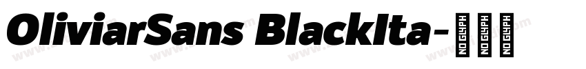 OliviarSans BlackIta字体转换